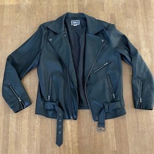 Men’s Modern Amusement Faux Leather Jacket